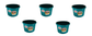 Little Giant Teal 8 Quart Plastic Bucket Pack of 5 - P8TEAL