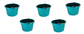 Little Giant Teal 8 Quart Plastic Bucket Pack of 5 - P8TEAL