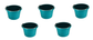 Little Giant Teal 8 Quart Plastic Bucket Pack of 5 - P8TEAL
