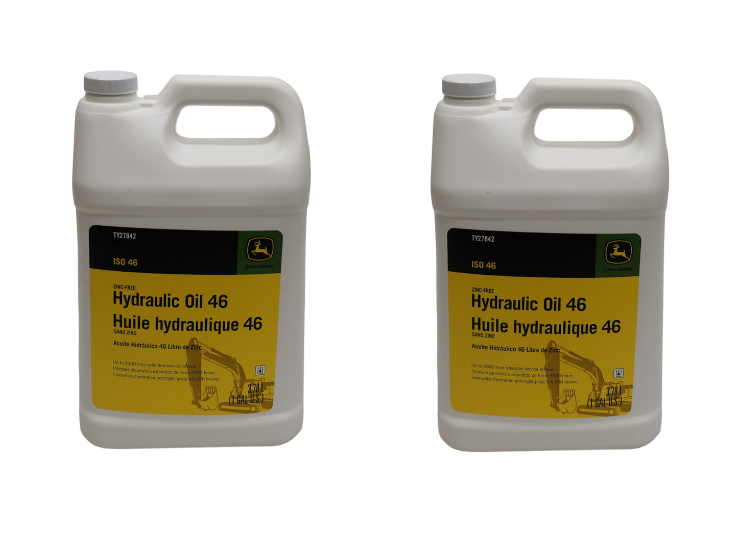 John Deere (2 PACK) Original Equipment Zinc-Free Hydraulic Oil 46 - TY27842