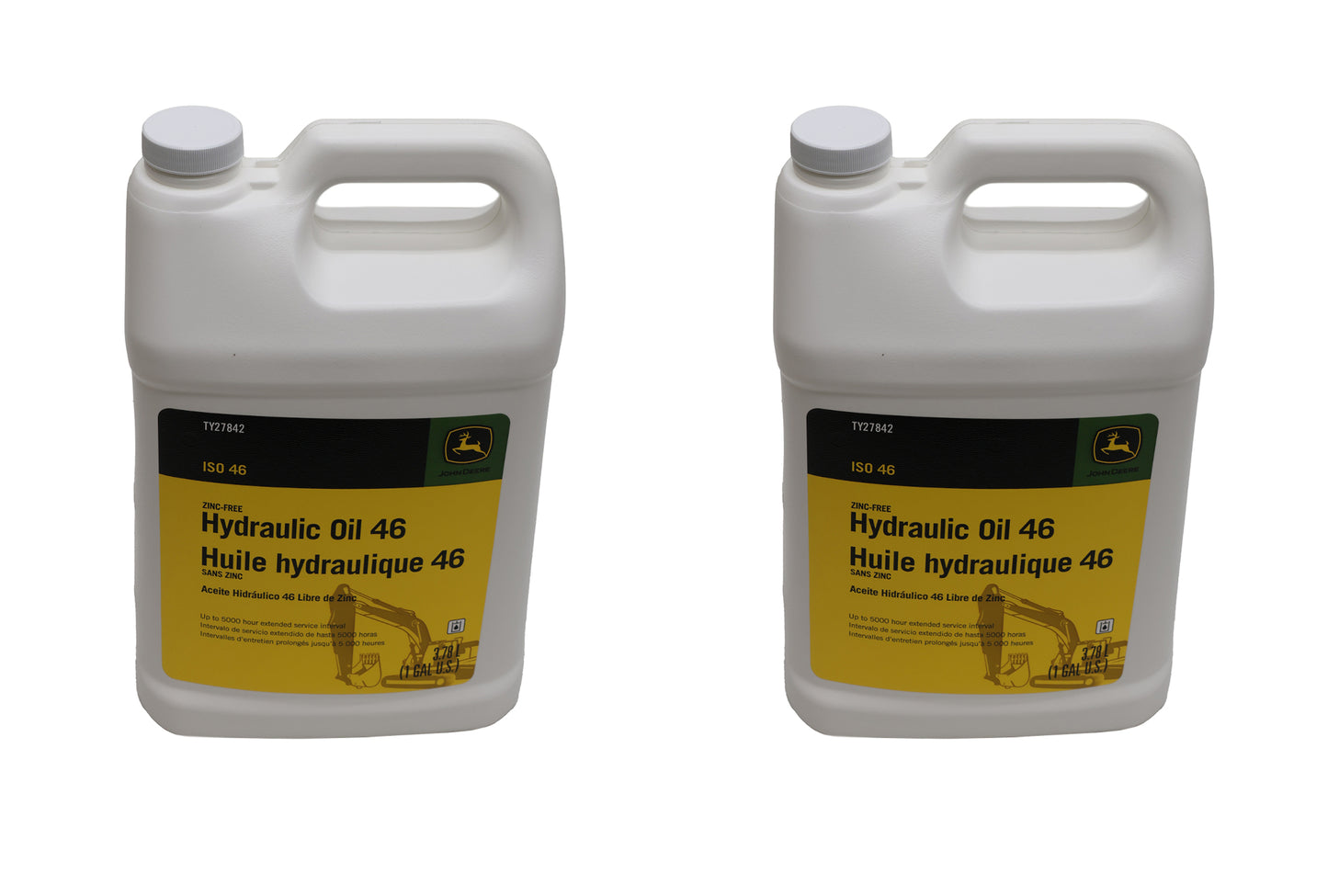 John Deere (2 PACK) Original Equipment Zinc-Free Hydraulic Oil 46 - TY27842