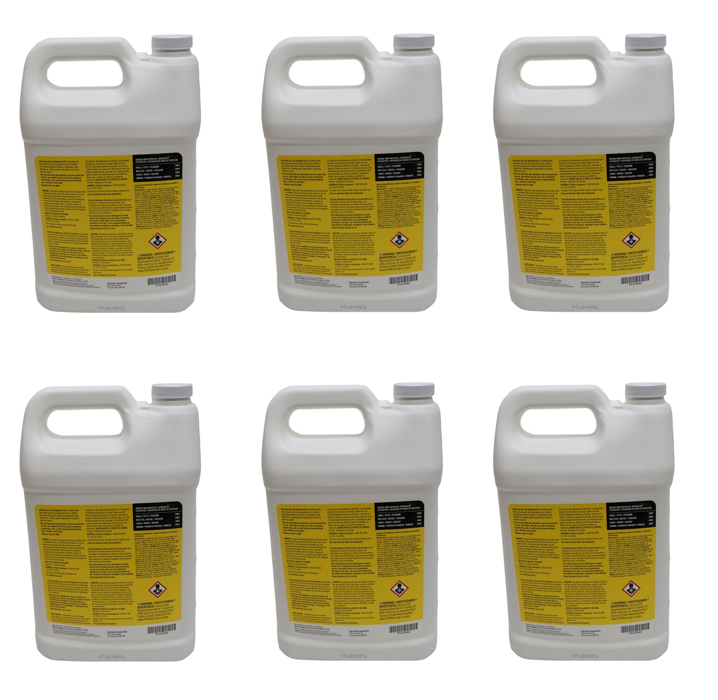 John Deere (6 PACK) Original Equipment Zinc-Free Hydraulic Oil 46 - TY27842