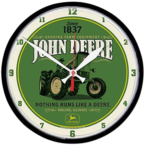 John Deere White NRLAD Tractor Clock - LP79694