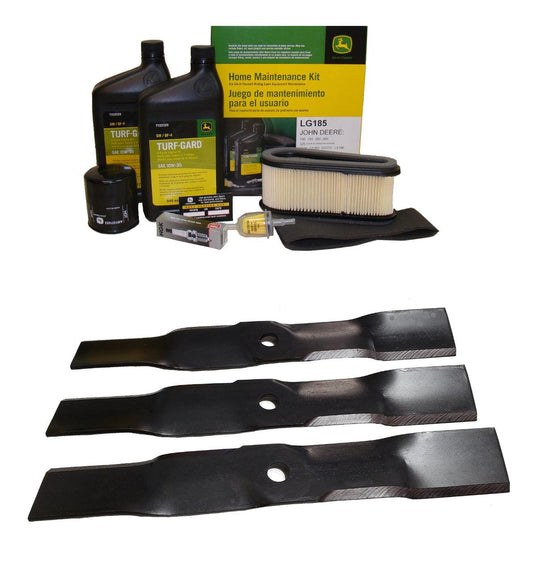 John Deere Original Equipment Model LX186 Maintenance Kit + Mulching Blades, 48" Mower Deck
