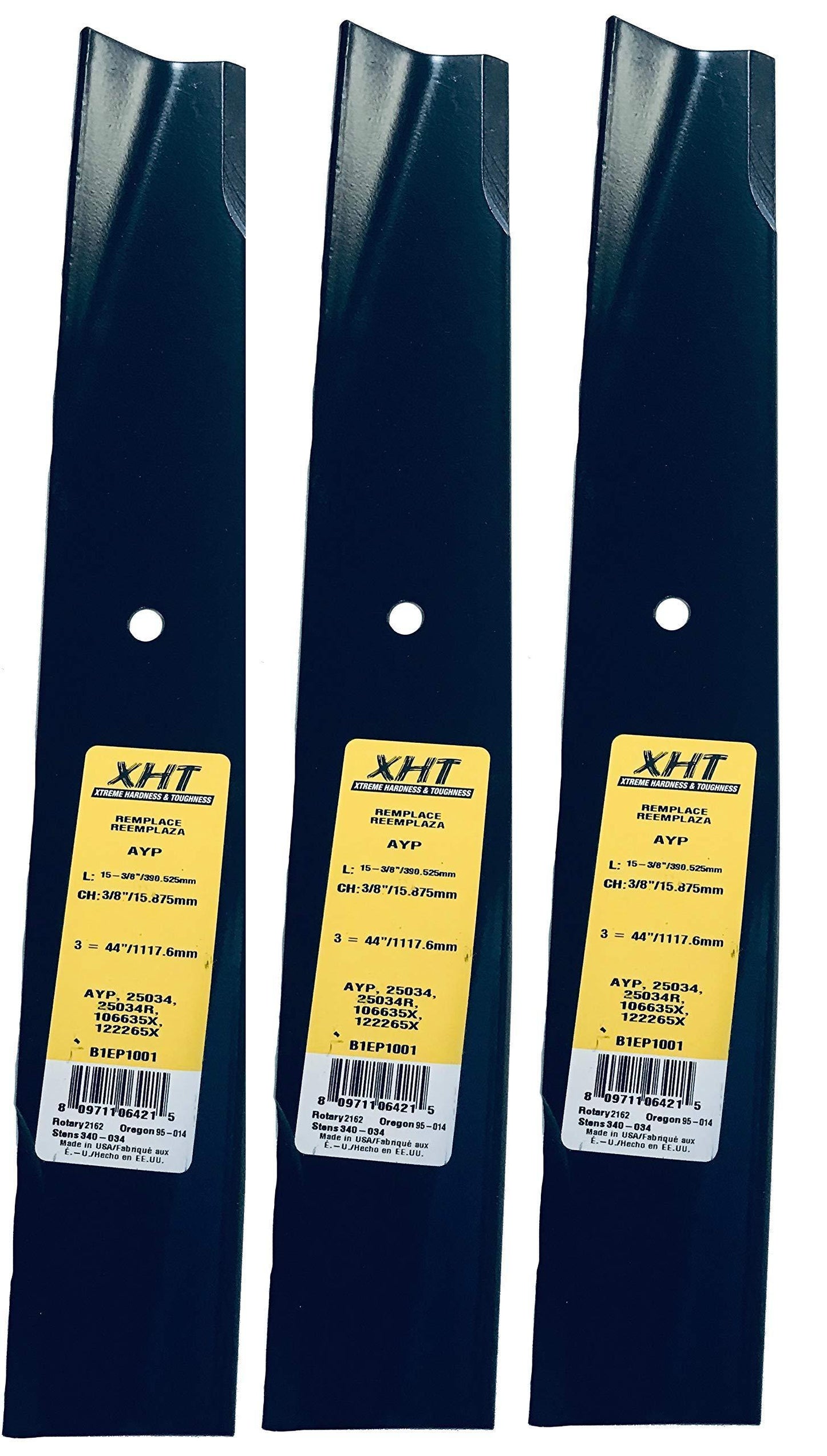 A&I XHT 15-3/8", 3/8" Mower Blade (Set of 3) - B1EP1001,3