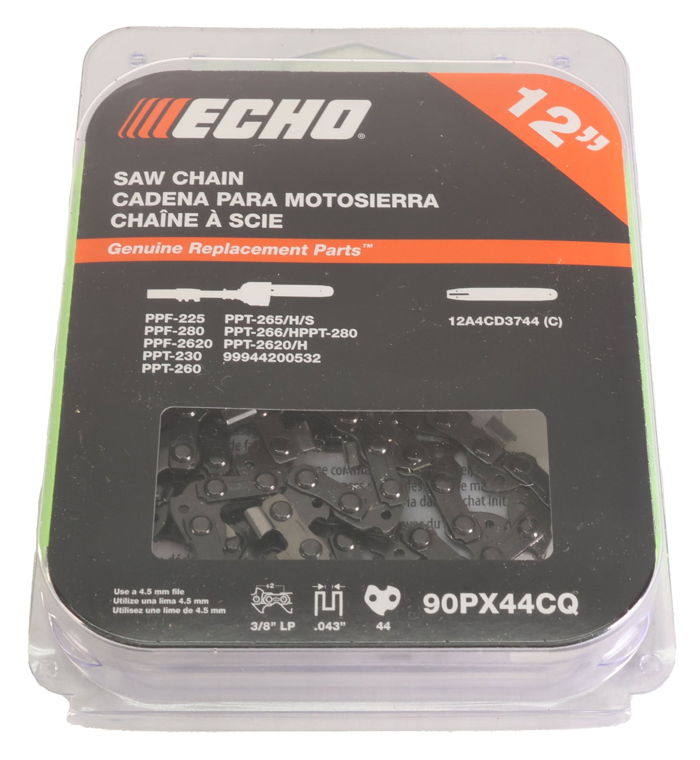 Echo Original Equipment SAW CHAIN 12" 0.043" GA  - 90PX44CQ