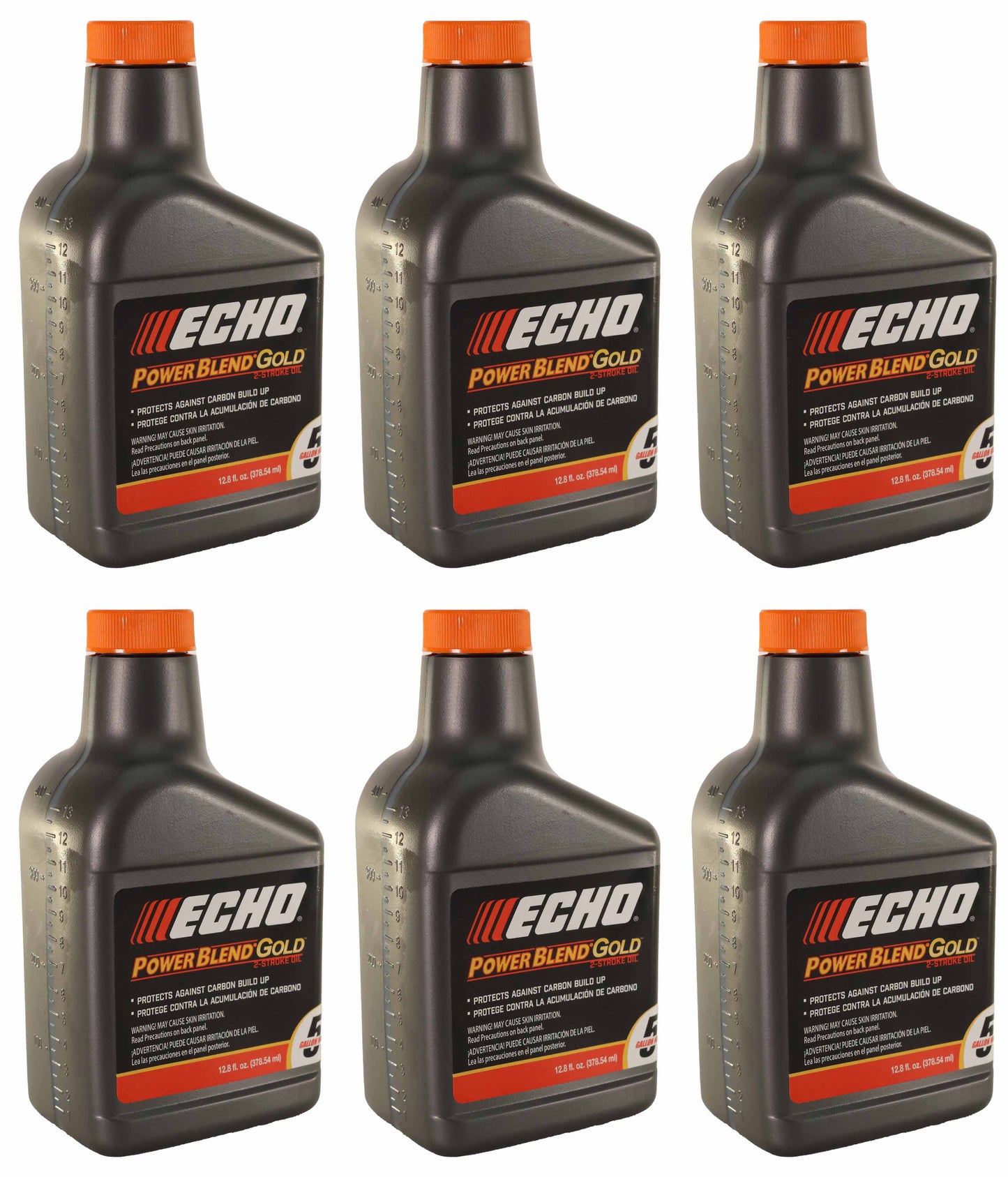 Echo Original Equipment 6-PACK Power Blend Gold Oil Mix 50:1 (12.8 fl oz Bottle) - 6450005