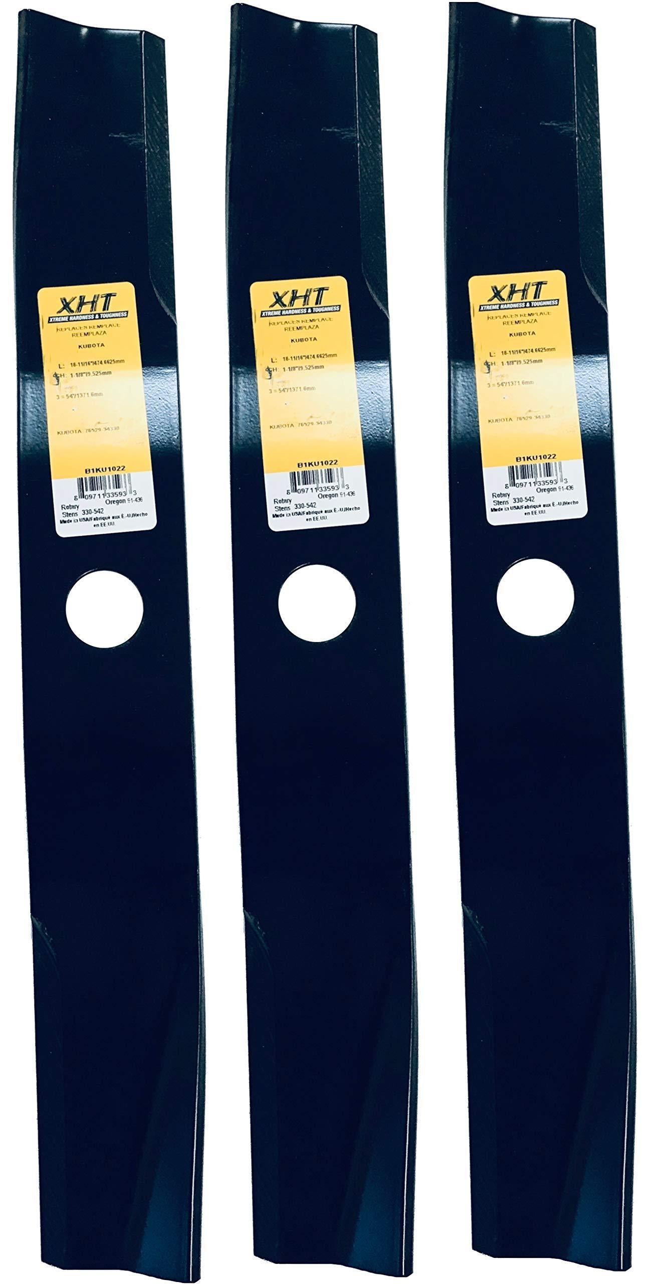 A&I XHT 18-11/16", 1X1-1/8" Mower Blade (Set of 3) - B1KU1022,3