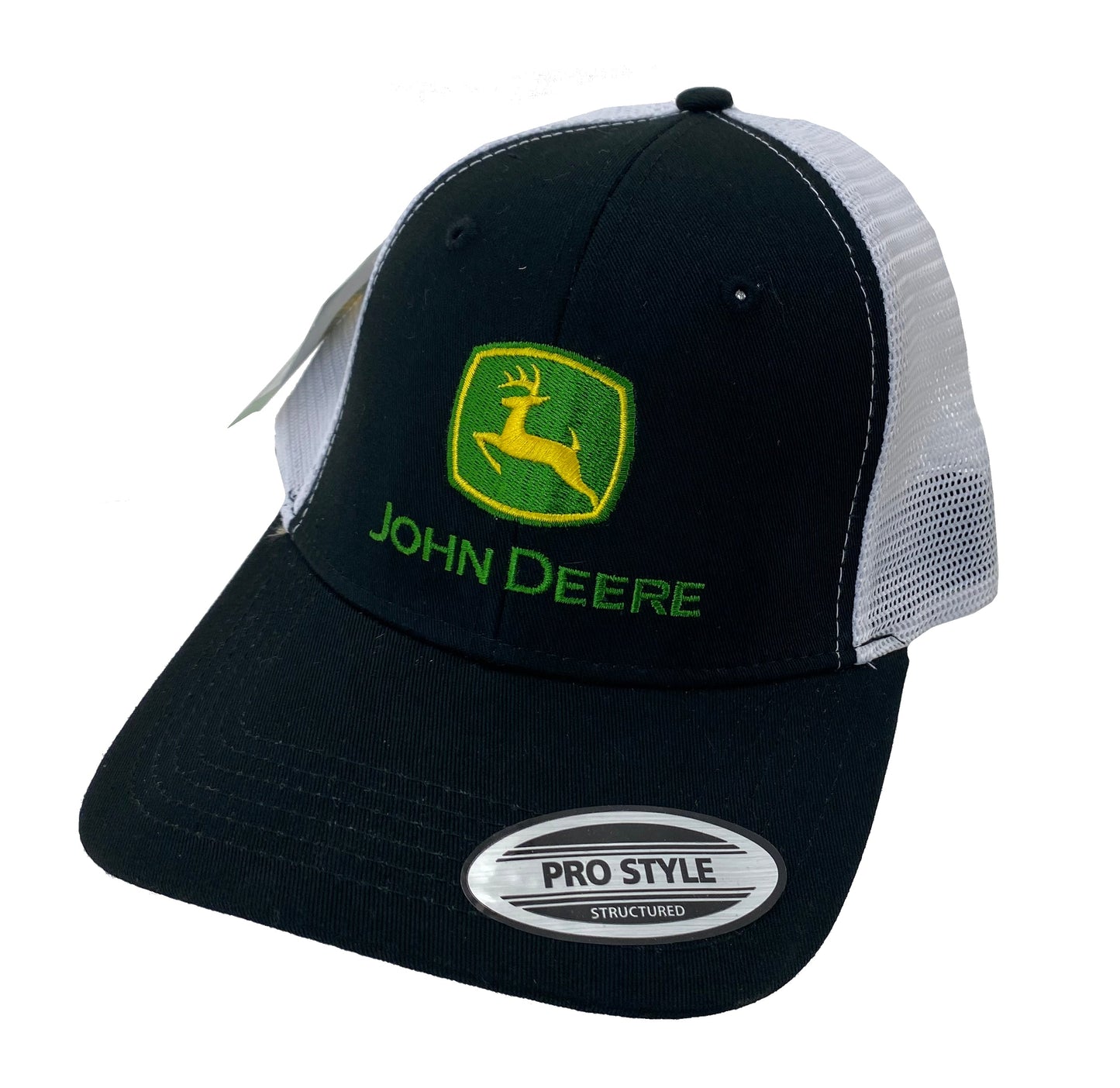 John Deere Black Chino/White Mesh Cap - LP69107