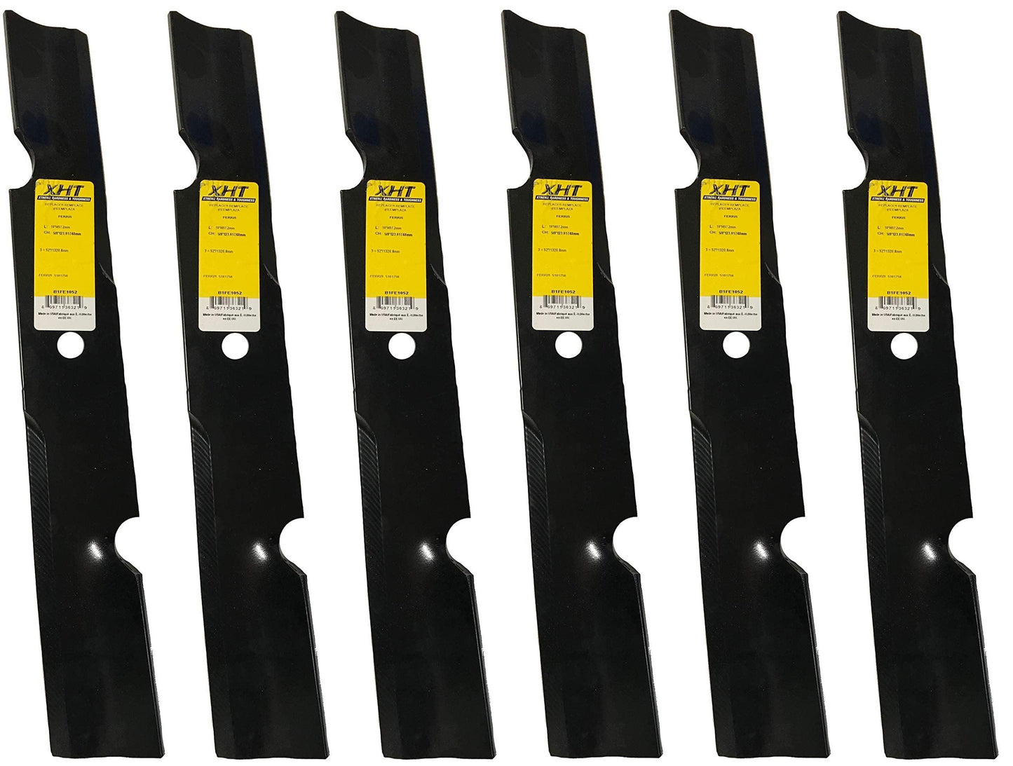 A&I XHT 18", 5/8" Notch Mower Blade (Set of 6) - B1FE1052,6