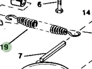 John Deere Original Equipment Extension Spring #M72473