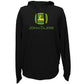Mens John Deere Logo Hoodie Sweatshirt (Black)(LARGE) - LP36045