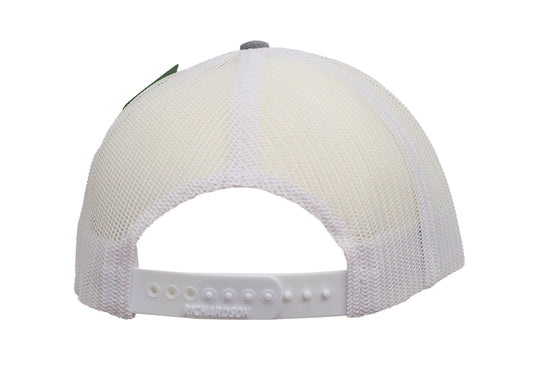 John Deere Richardson Navy White Gray Hat Cap from the side