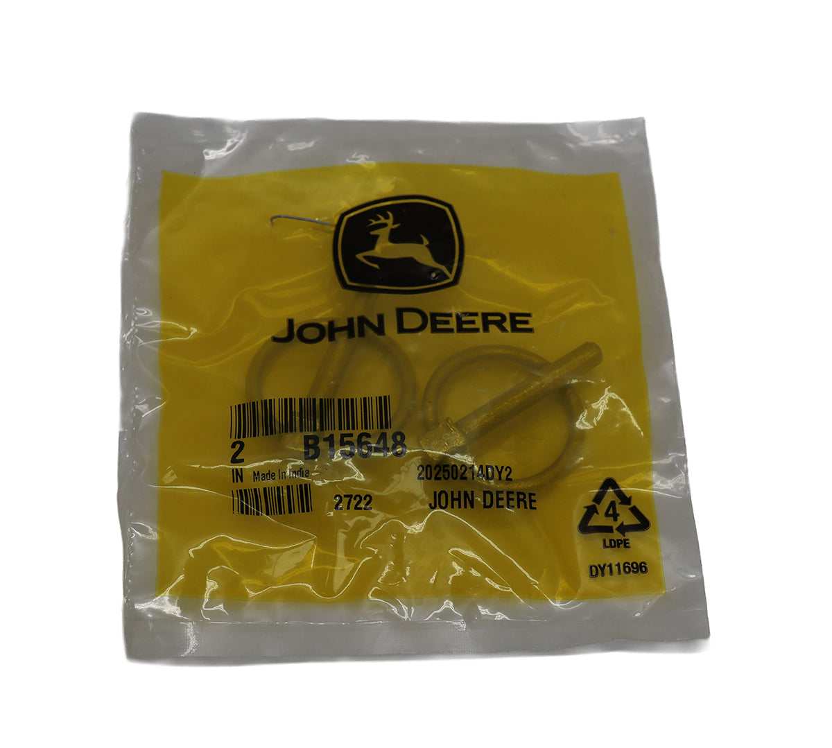John Deere Original Equipment (2 PACK) Quick-Lock Spring Locking Pin - B15648,2