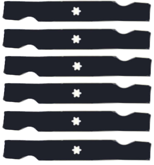 XHT 17-7/8", 6PT Star Mower Blade (Set of 6) - B1CC1428,6