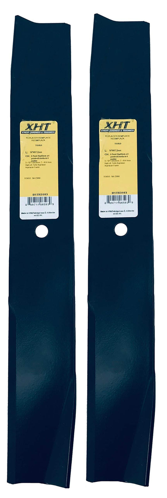 A&I XHT 18", 1/2", HL Mower Blade (Set of 2) - B1TR3103,2