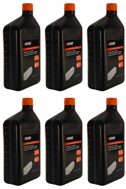 Echo Original Equipment 6-PACK Premium Bar and Chain Oil (1 Quart Bottle) - 6459012