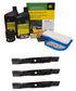 John Deere Original Equipment Model LX288 (S.N. 090,001-) Maintenance Kit + Mulching Blades, 54C" Mower Deck
