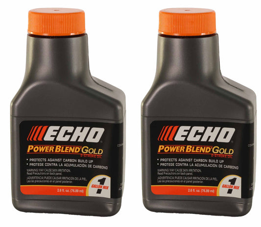 Echo Original Equipment 2-PACK Power Blend Gold Oil Mix 50:1 (2.6 fl oz Bottles) - 6450001