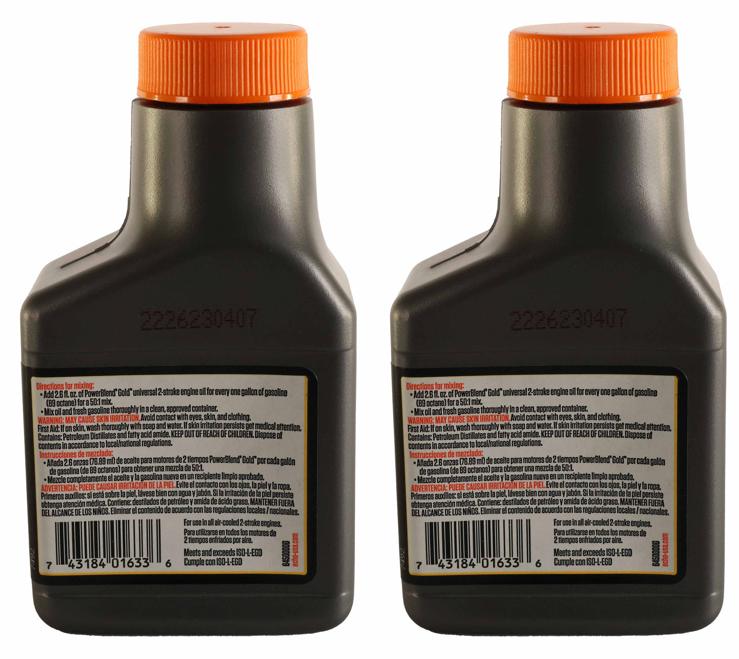 Echo Original Equipment 2-PACK PowerBlend Gold 2.6 Oz. 2-Stroke Engine Oil - 6450000