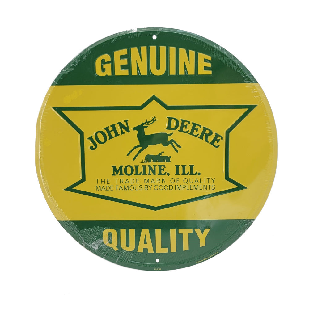 John Deere Round Genuine Quality Sign - LP85815