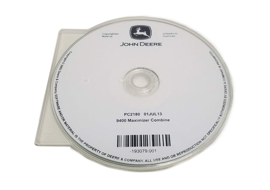 John Deere 9400 Maximizer Combine Parts Catalog CD - PC2180CD