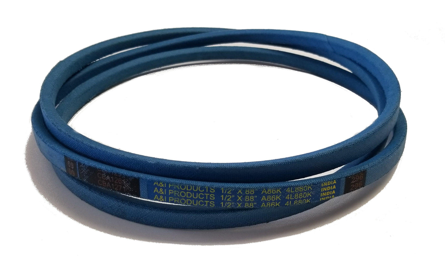 A&I (Made with Aramid-Fiber) Blue V-Belt (1/2" X 88") - A-A86K