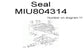 John Deere Original Equipment Seal MIU804314
