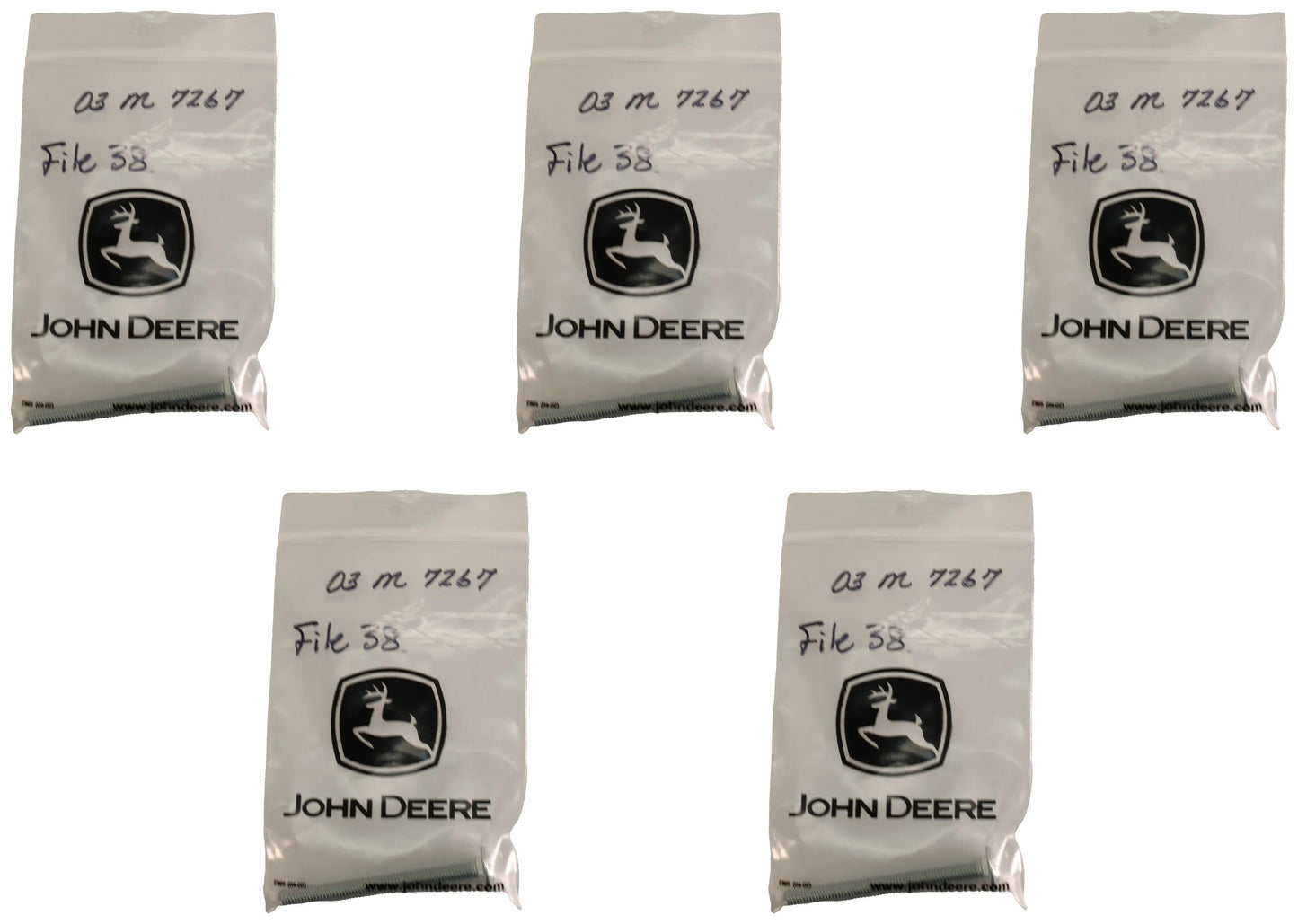 John Deere Original Equipment Round Head Square Neck Bolt, M8 X 80 (5-PACK) - 03M7267