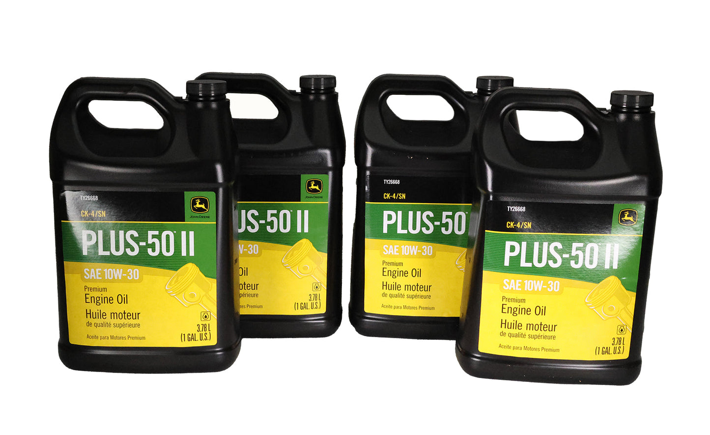 John Deere Original Equipment (4 GALLONS) Plus-50 II SAE 10W-30 Engine Oil - TY26668