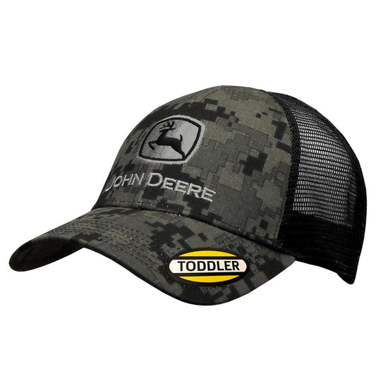 John Deere Toddler Black Digi Camo Hat/Cap Meshback Snapback - LP71409