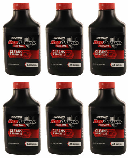 Echo Original Equipment 6-PACK Red Armor 2-Cycle Engine Oil (6.4 fl oz Bottle) - 6550025