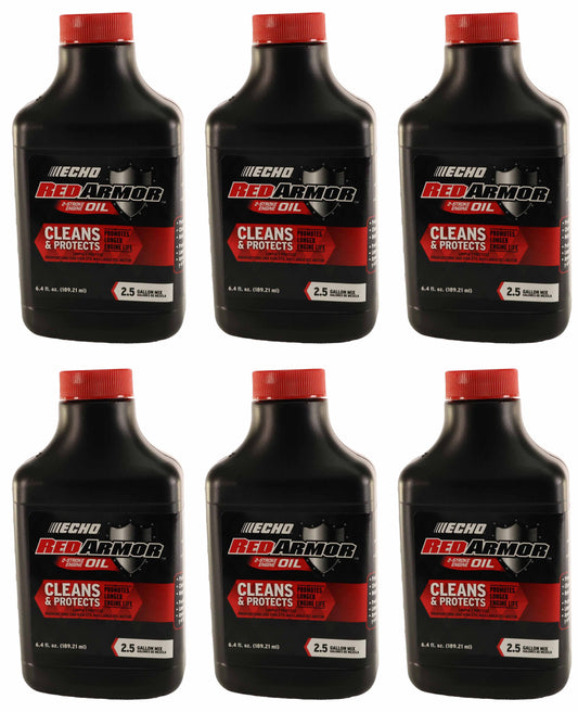 Echo Original Equipment 6-PACK Red Armor 2-Cycle Engine Oil (6.4 fl oz Bottle) - 6550025