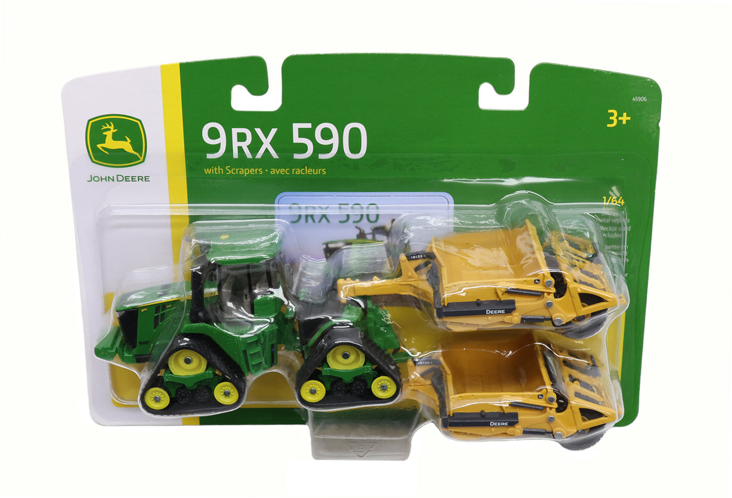 1/64 John Deere 9RX 590 with 1812DC Scraper Toy - LP84498