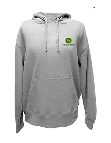 John Deere Mens Black Tractor & Plows Hoodie Medium - LP79303