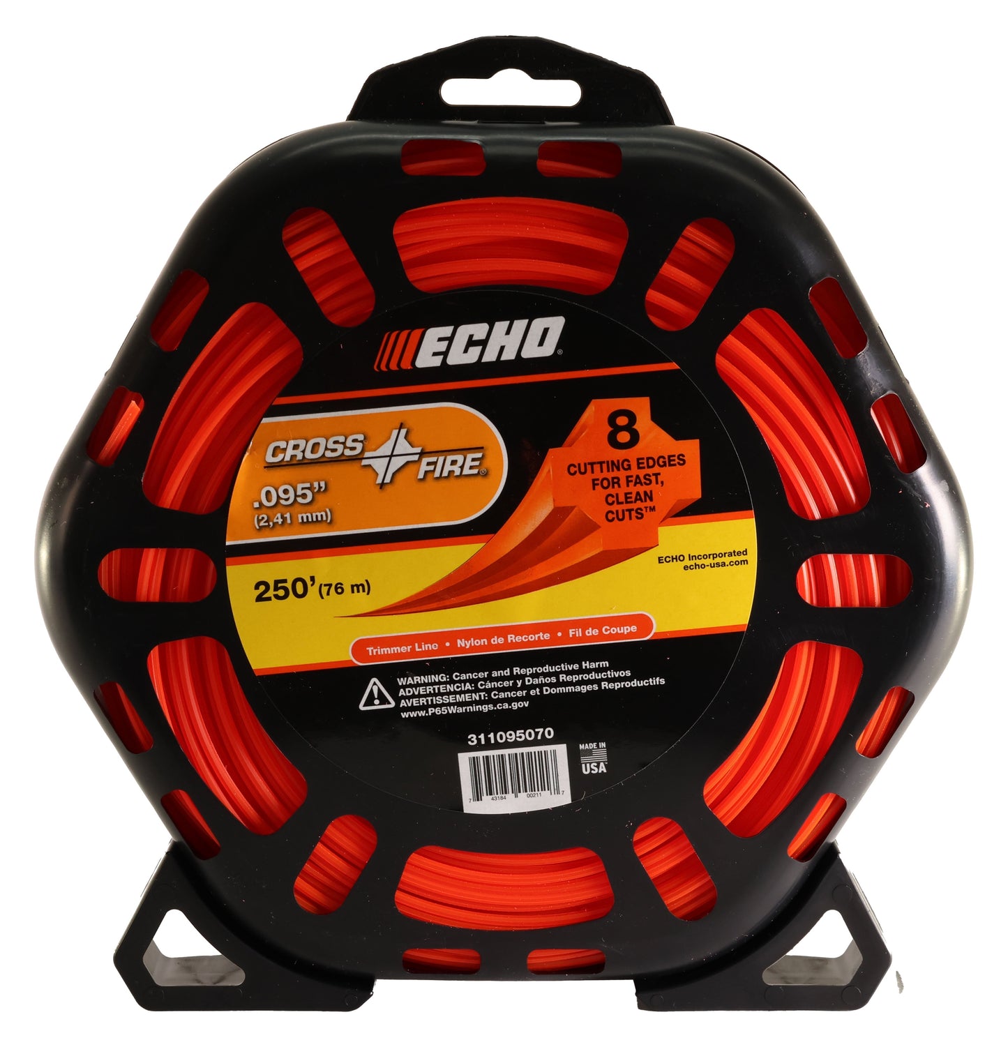 Echo Original Equipment Cross-Fire Trimmer Line, .095 Line 250 ft. Large Clam - 311095070