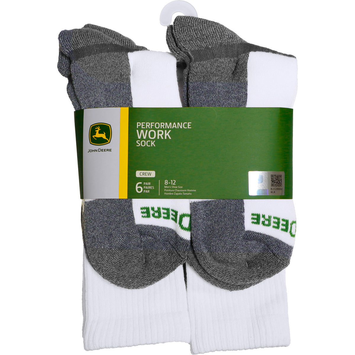 John Deere Mens Work Performance Crew Socks - LP83070