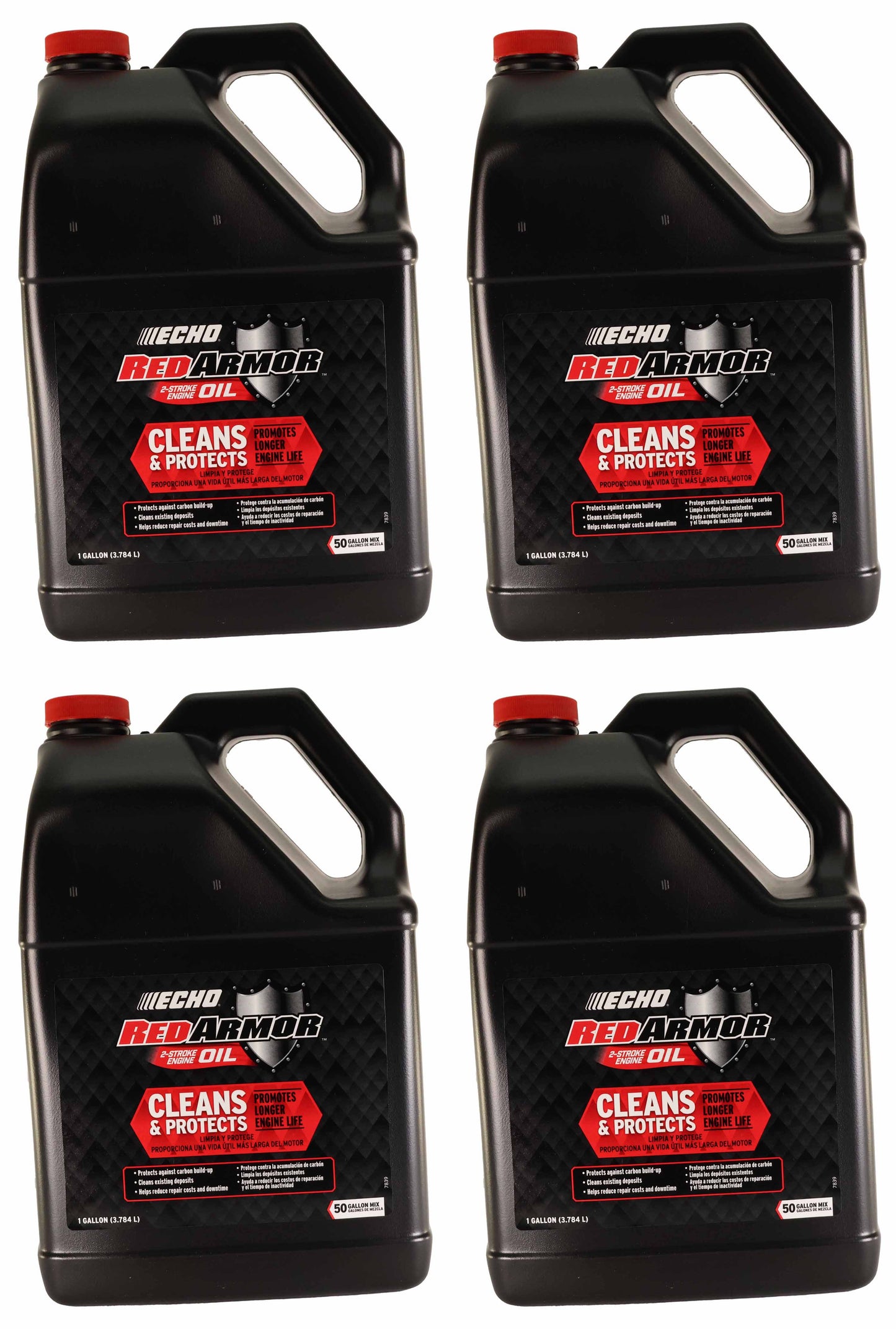 Echo Original Equipment 4-PACK Red Armor 2-Cycle Engine Oil (1 Gallon Bottle)...