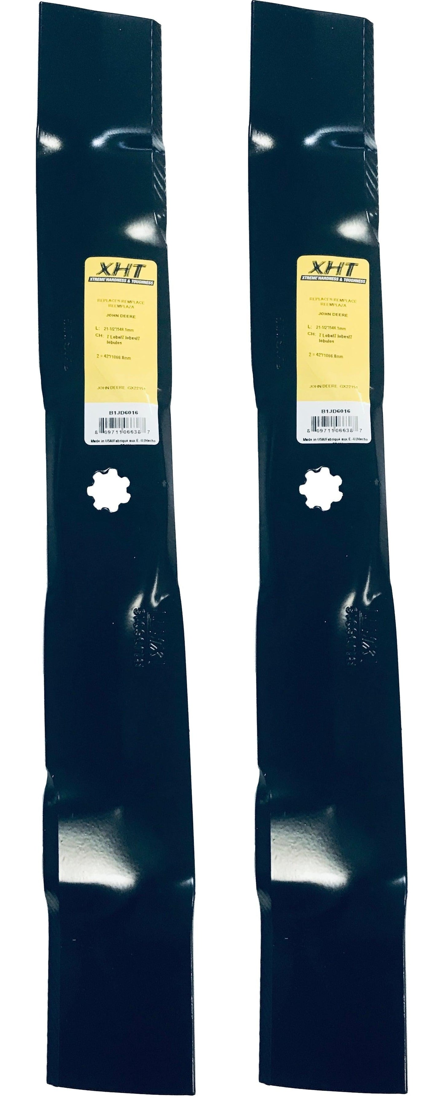 XHT 21-1/2", 7 Lobe, Mower Blade (Set of 2) - B1JD6016,2