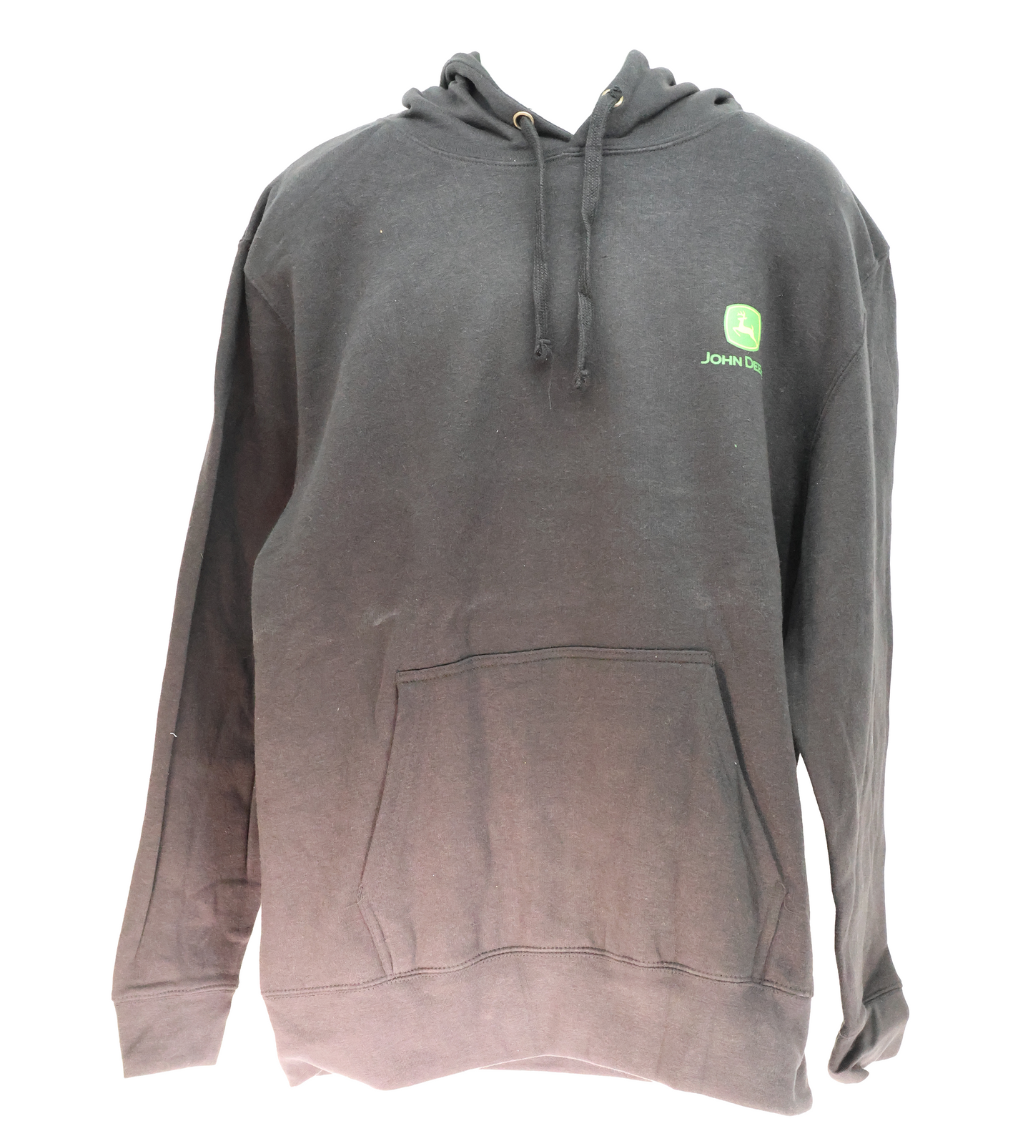 John Deere Mens Black Tractor & Plows Hoodie Medium - LP79303