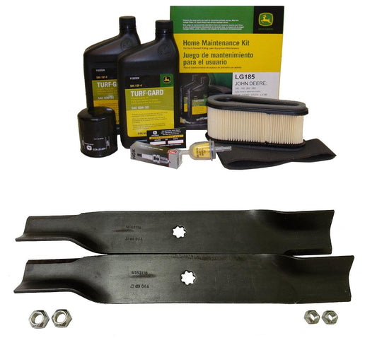 John Deere Original Equipment Model LX186 Maintenance Kit + Standard Blades, 38" Mower Deck