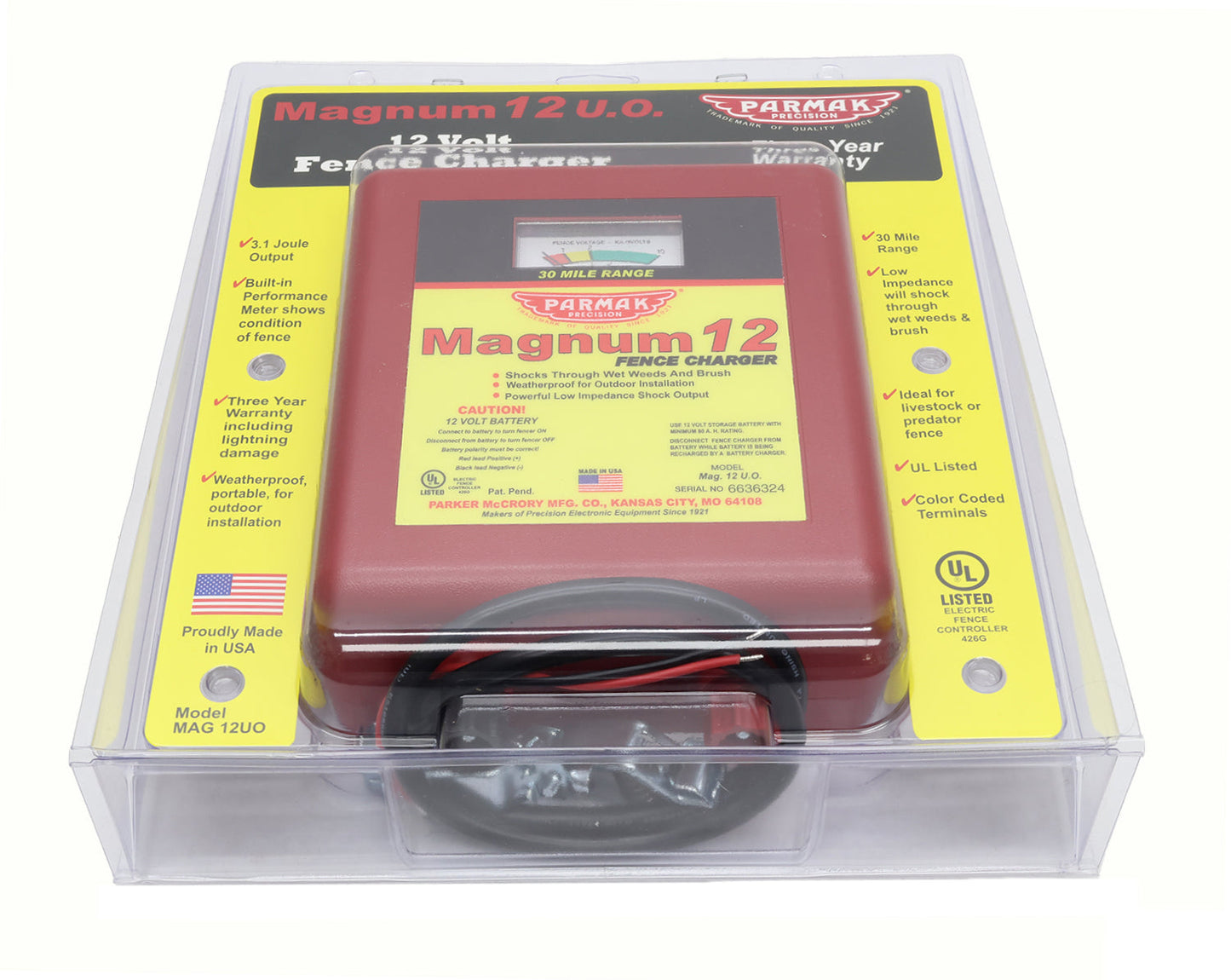 Parmak Magnum 12 U.O. 12V. Fence Charger - 102313