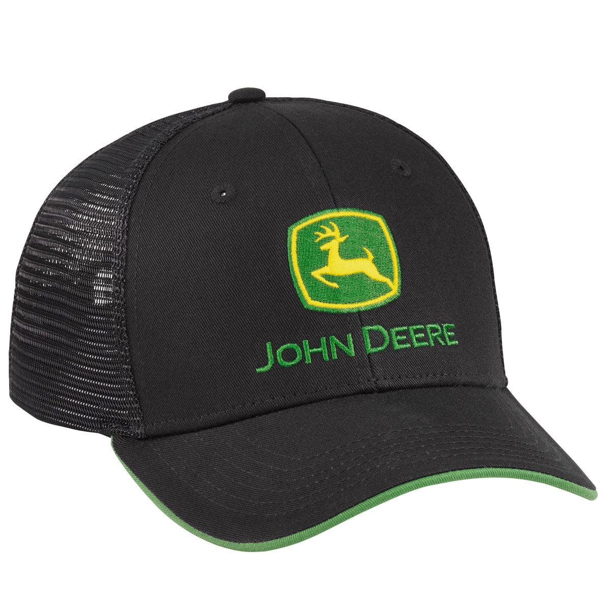 John Deere Black Chino/Mesh Back Cap - LP69079