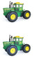 1/16 John Deere (SET OF 2) "50th Anniversary Edition" 7520 Precision Tractor Toy - LP82780,2