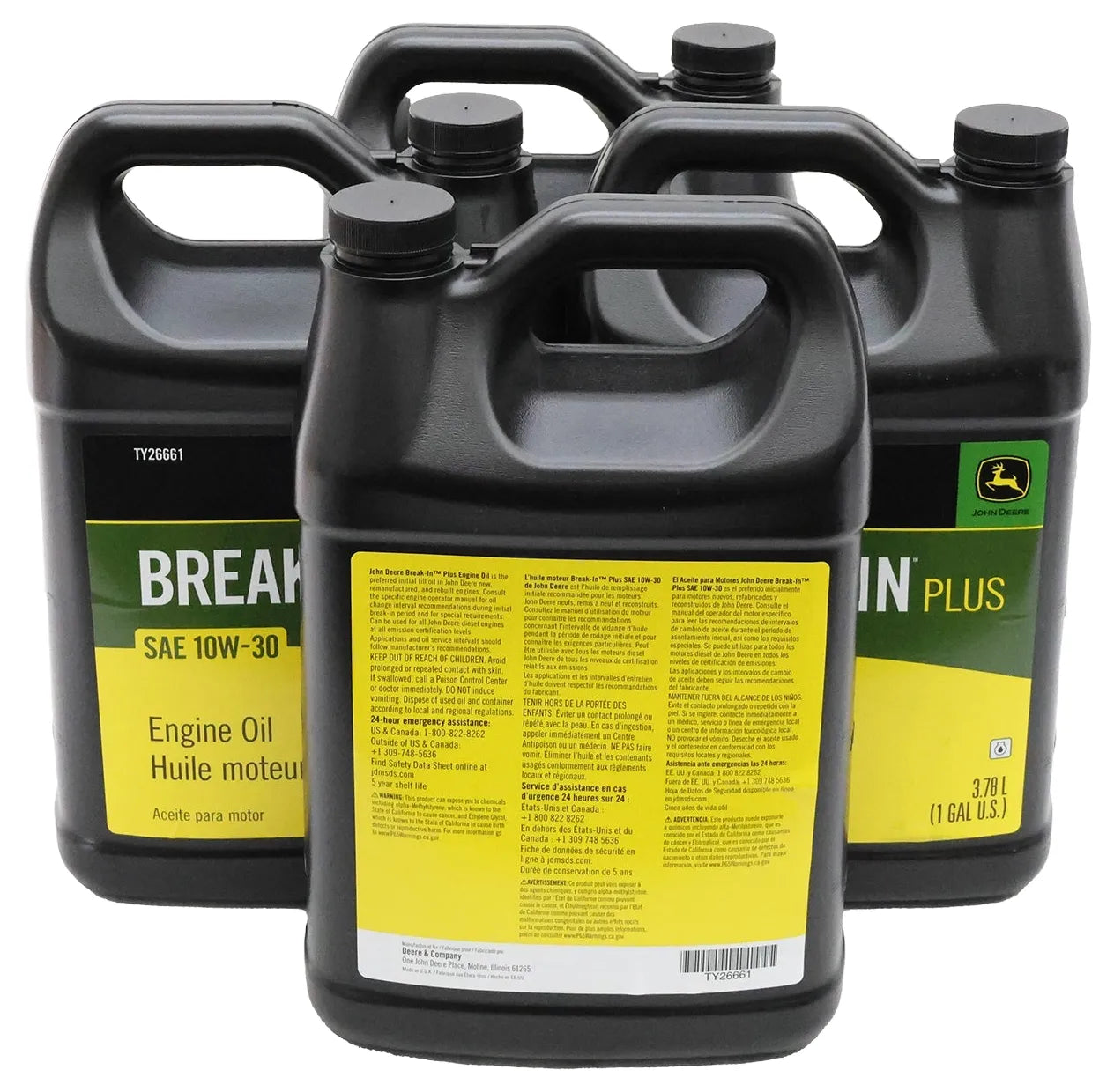 John Deere Original Equipment (4 Gallons) Break-In Plus Engine Oil - TY26661