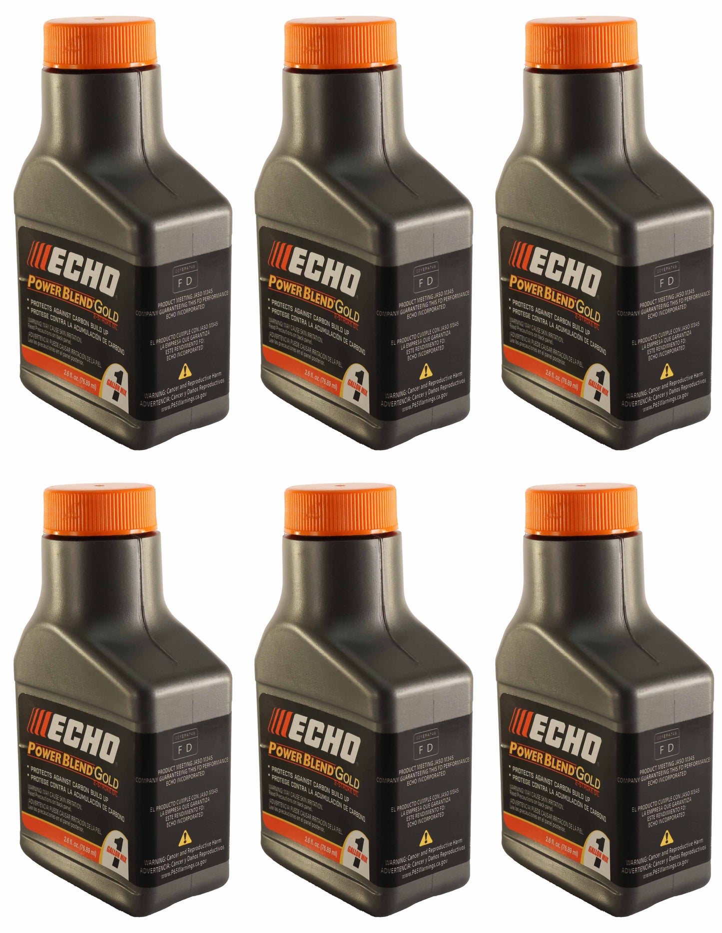 Echo Original Equipment 6-PACK PowerBlend Gold 2.6 Oz. 2-Stroke Engine Oil - 6450000