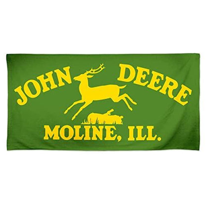 John Deere Green Vintage Logo Beach Towel - LP79785