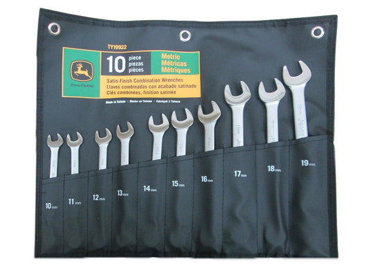 John Deere 10-Piece Metric Satin-Finish Combination Wrench Set - TY19922