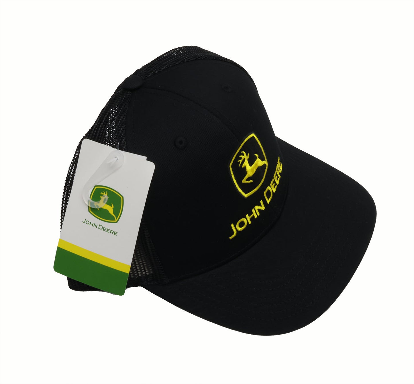 John Deere Men's Black with Construction Logo Embro Cap/Hat - LP86108