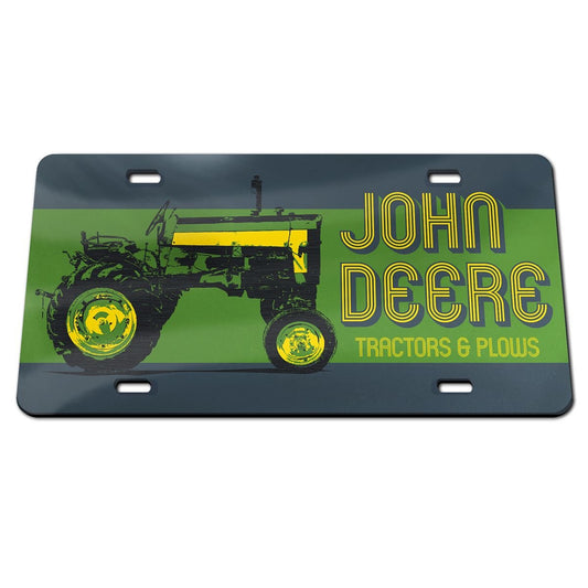 John Deere Black Tractor License Plate - LP79752